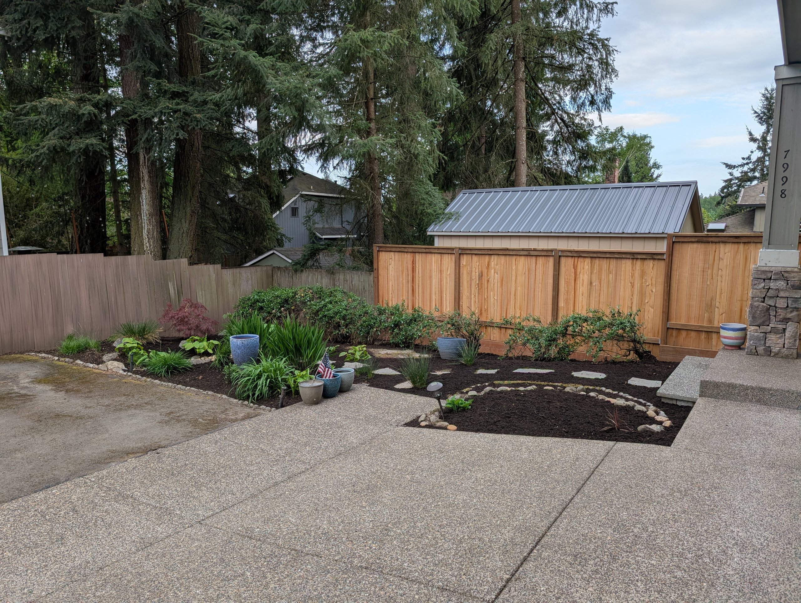 Grounds work in progress that relieves compacted soil and clears debris